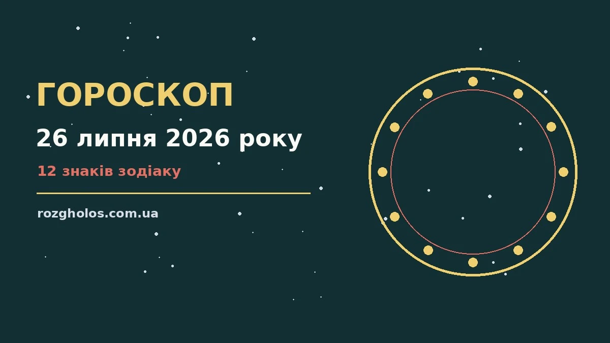 Недільний гороскоп на 26 липня 2026 року: фінанси, робота і стосунки для всіх знаків зодіаку