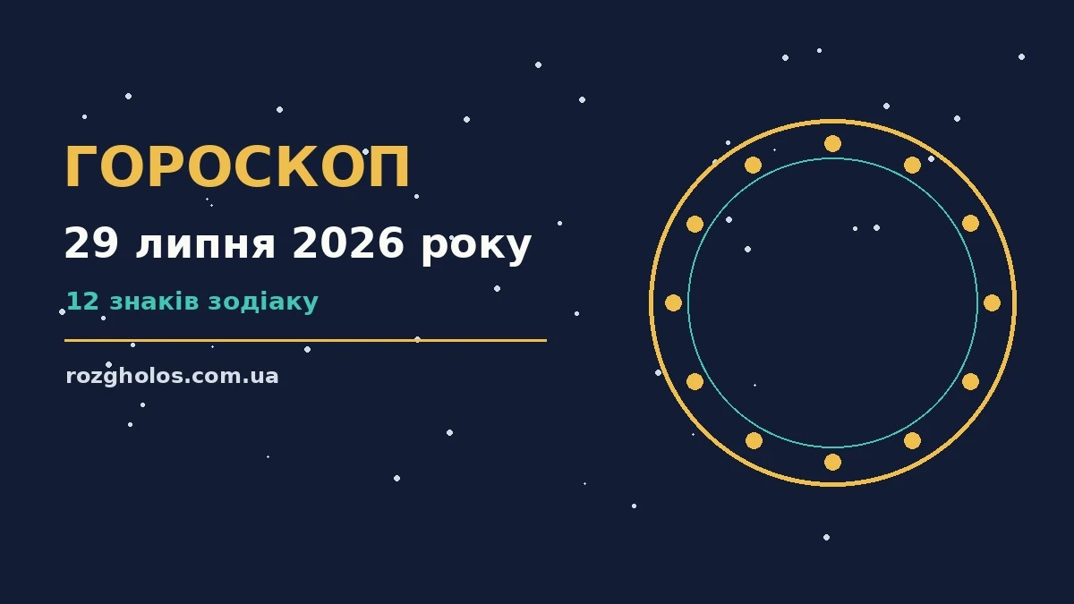 Щоденний гороскоп на 29 липня 2026 року для всіх знаків Зодіаку