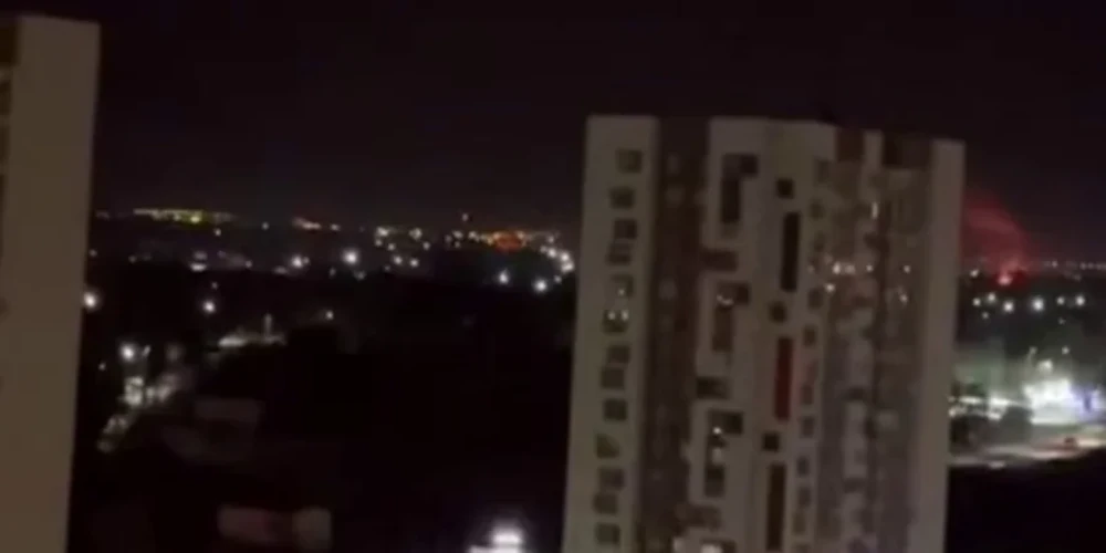 Скриншот відео Exilenova+ під час атаки БпЛА на Воронеж