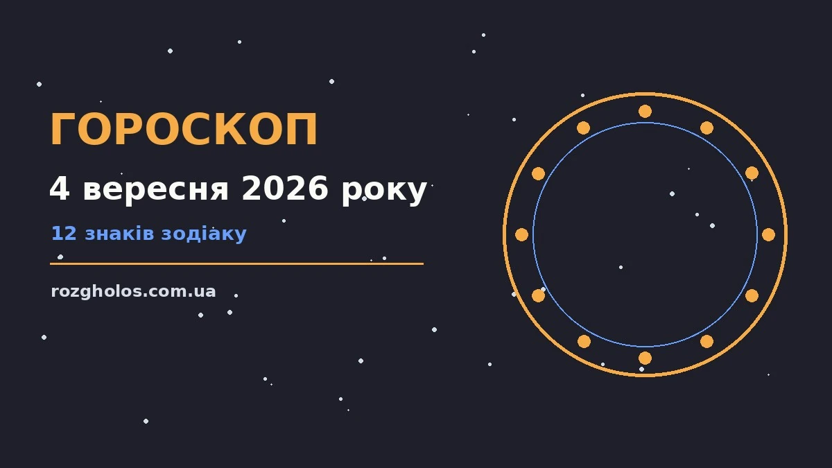 Гороскоп на 4 вересня 2026 року: що варто врахувати про фінанси та особисте життя