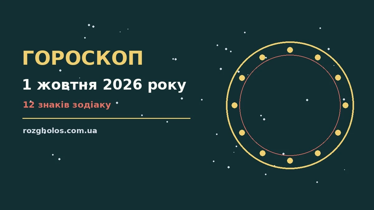 Гороскоп на 1 жовтня 2026 року: що варто врахувати про фінанси та особисте життя