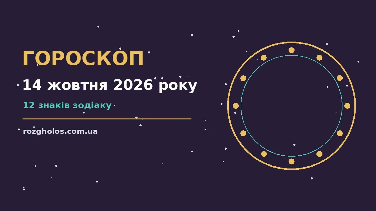 Гороскоп на 14 жовтня 2026 року: фінанси, стосунки і корисні звички