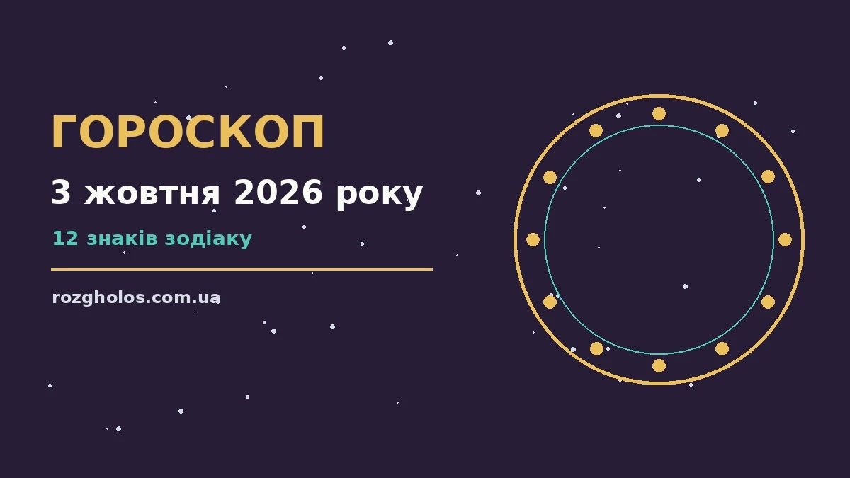 Гороскоп на 3 жовтня 2026 року: що варто врахувати про фінанси та особисте життя